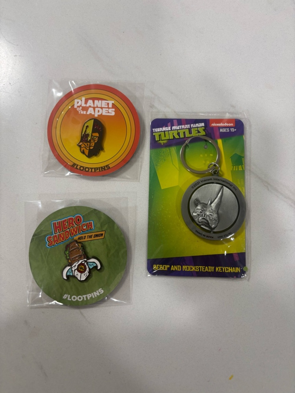 Teenage Mutant Ninja Turtles& Hero Sandwich and Planet of the Apes LootPin
